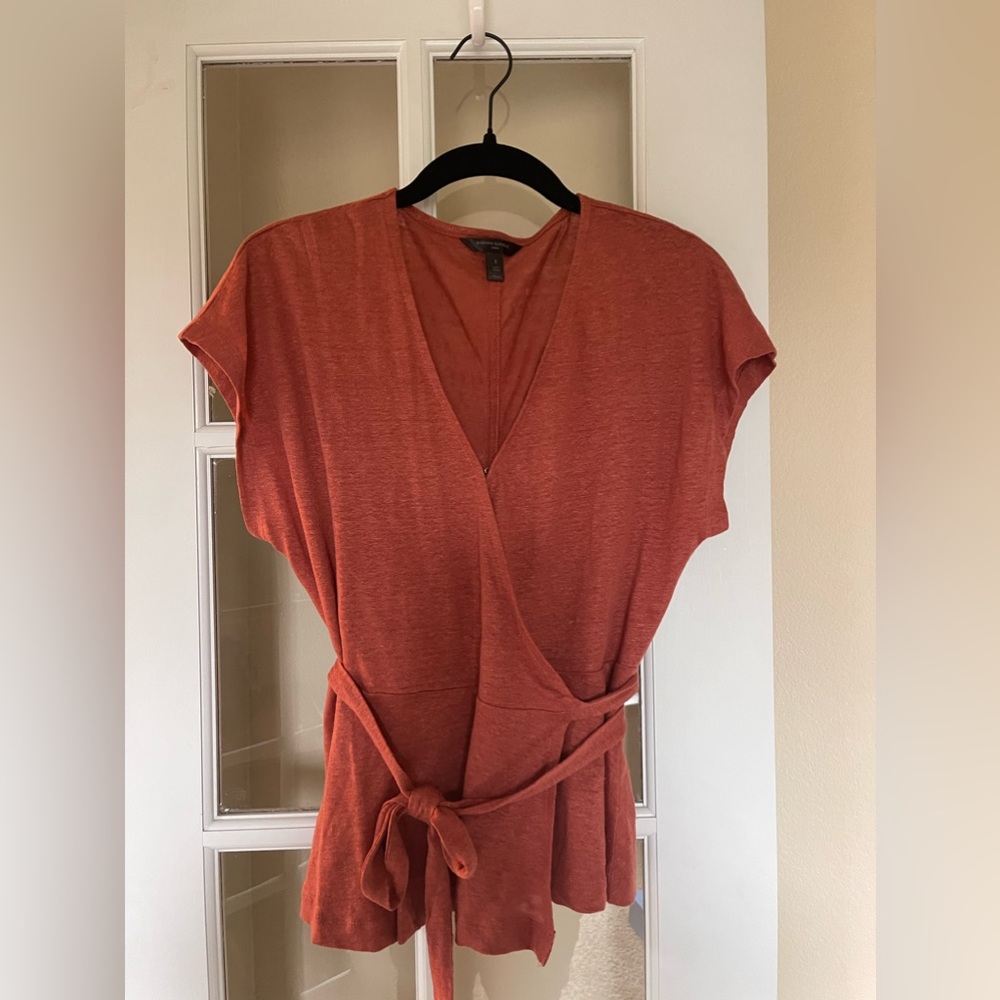 Banana Republic Wrap Linen Top